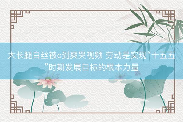 大长腿白丝被c到爽哭视频 劳动是实现“十五五”时期发展目标的根本力量