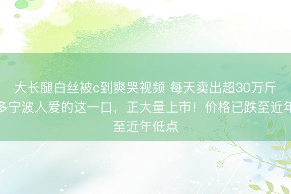 大长腿白丝被c到爽哭视频 每天卖出超30万斤！很多宁波人爱的这一口，正大量上市！价格已跌至近年低点
