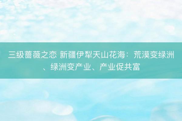 三级蔷薇之恋 新疆伊犁天山花海：荒漠变绿洲、绿洲变产业、产业促共富