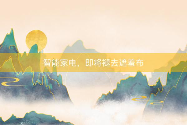 智能家电，即将褪去遮羞布
