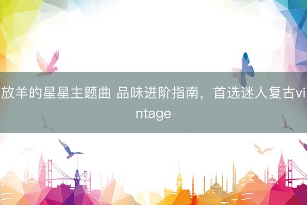 放羊的星星主题曲 品味进阶指南，首选迷人复古vintage