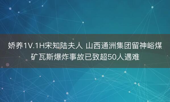 娇养1V.1H宋知陆夫人 山西通洲集团留神峪煤矿瓦斯爆炸事故已致超50人遇难