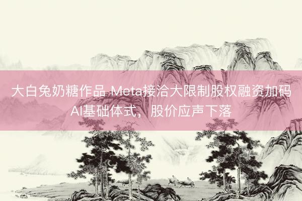 大白兔奶糖作品 Meta接洽大限制股权融资加码AI基础体式，股价应声下落