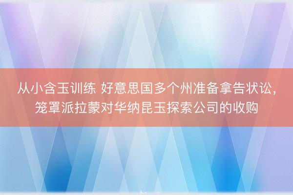 从小含玉训练 好意思国多个州准备拿告状讼，笼罩派拉蒙对华纳昆玉探索公司的收购
