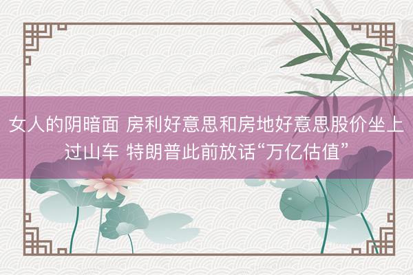 女人的阴暗面 房利好意思和房地好意思股价坐上过山车 特朗普此前放话“万亿估值”