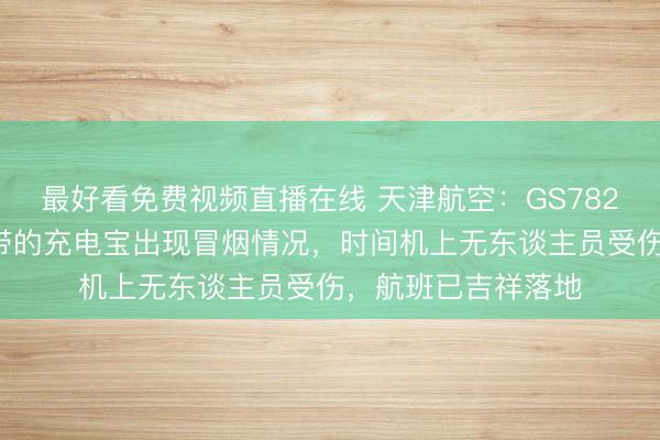 最好看免费视频直播在线 天津航空：GS7829航班又名游客捎带的充电宝出现冒烟情况，时间机上无东谈主员受伤，航班已吉祥落地
