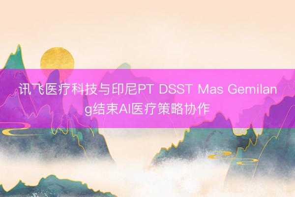讯飞医疗科技与印尼PT DSST Mas Gemilang结束AI医疗策略协作