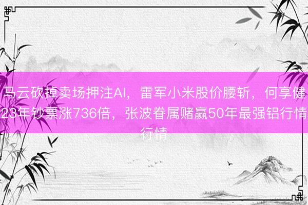马云砍掉卖场押注AI，雷军小米股价腰斩，何享健23年钞票涨736倍，张波眷属赌赢50年最强铝行情
